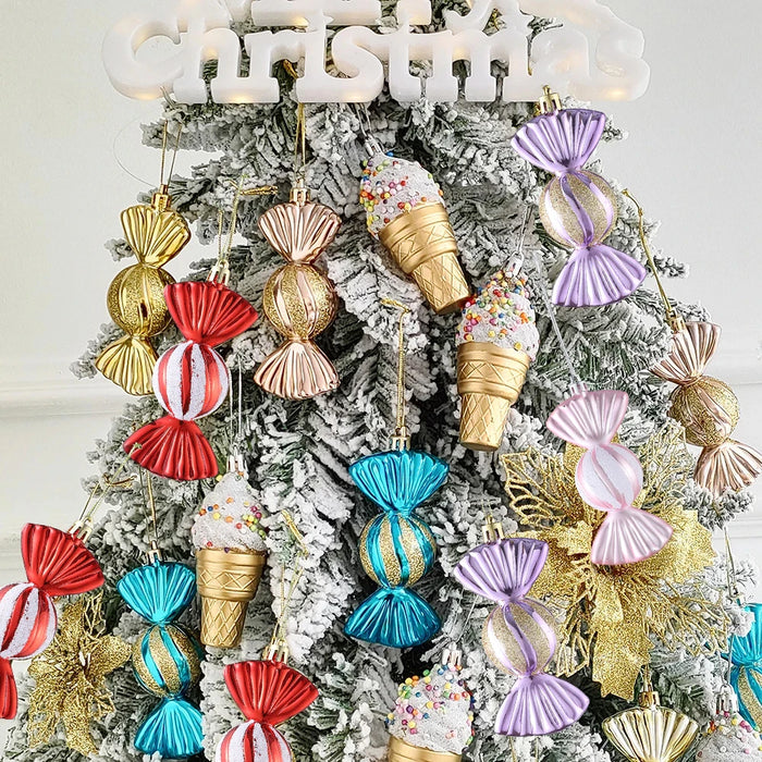 Christmas Hanging Candy Balls Ornament Donut Cupcake Ice Cream Cone