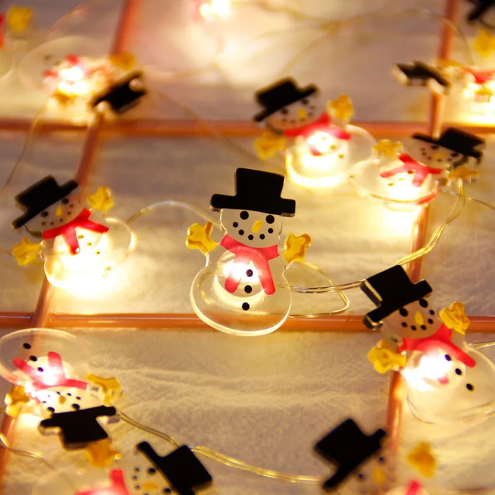Christmas Santa Claus String Light Garland Xmas Tree Pendant