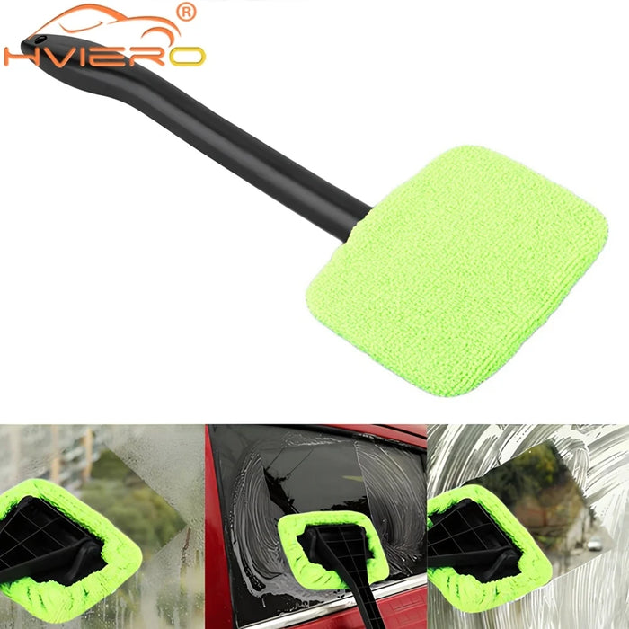 Car Window Cleaner Brush Windshield Dust Removal Wash Wiper Microfiber Auto Cleaning Tool Long Handle Accessories Mist Removal