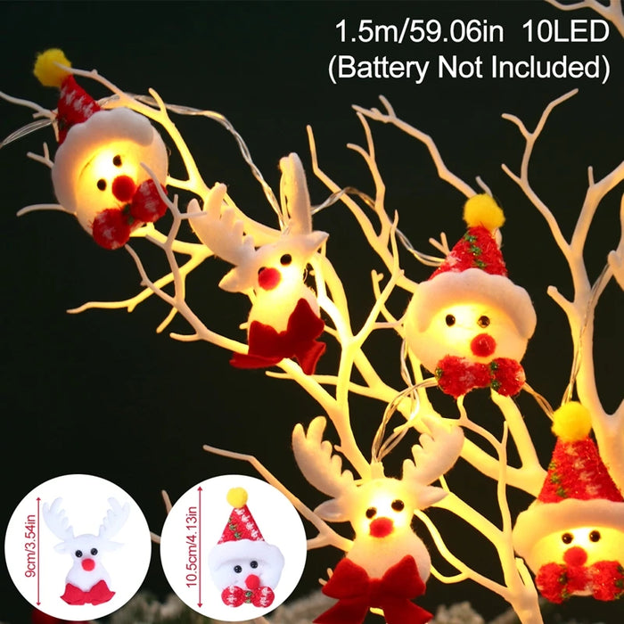 Christmas Santa Claus String Light Garland Xmas Tree Pendant