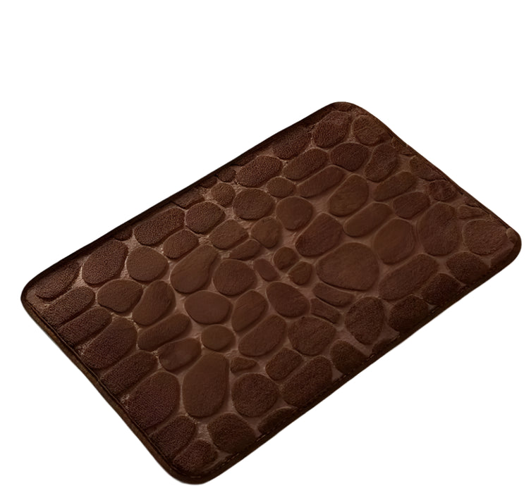 Non Slip Carpets Cobblestone Embossed Bathroom Side Floor Rug Memory Foam