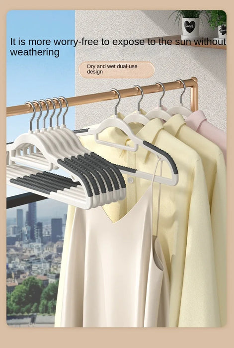 10PCS Clothes Hanging Household Hangers Non-slip Dormitory Bedroom Special Storage Clothes Hanging No Trace