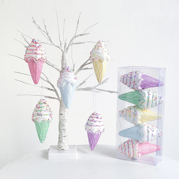 Mix Cute Candy Donuts Cupcake Ice Cream Cone Christmas Ornaments