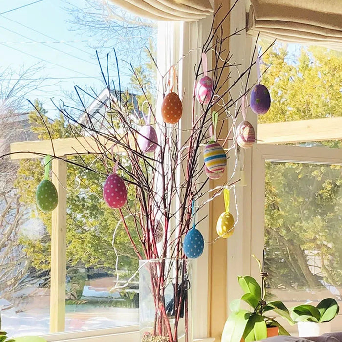 Easter Decoration for Home Wooden Easter Egg Holder Shelves DIY Craft Handmade Ornaments Kids Gift Happy Easter Party Decor 2025
