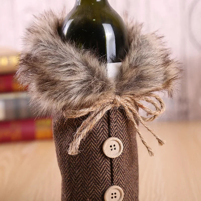 Christmas Wine Bottle Cover Merry Christmas Decorations
