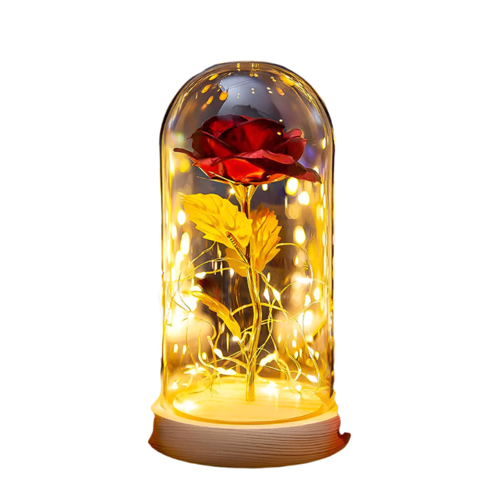 Eternal Life Flower Gold Foil Rose Valentine Gift Creative Gift LED Night Light