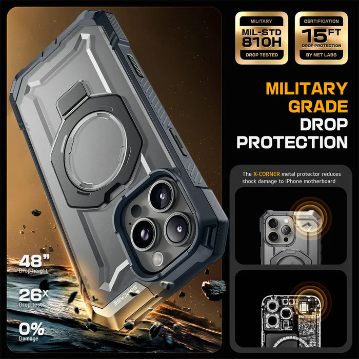 SUPCASE For iPhone 16 Pro Max Case with Camera Control Capture Button UB Grip Heavy Duty Rugged Magnetic Phone Case with Stand