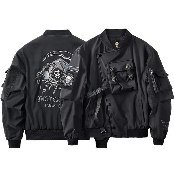 Mens American Street Workwear Jackets Zipper Pocket