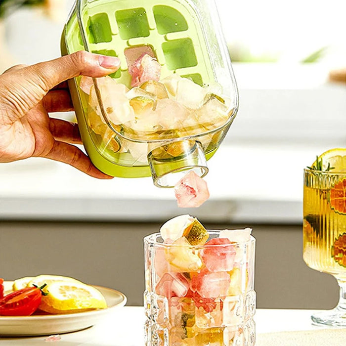 Summer Ice Cube Tray With Straw 2 in1 Ice Tray And Water Bottle For Ice Maker Silicone Ice Cube Portable Kettle Reusable Icecup