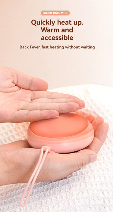 New Hand Warmer Mini Portable USB Rechargeable Hand Warmer 2 Level Heating Night Light with Hand String Winter Halloween Gift