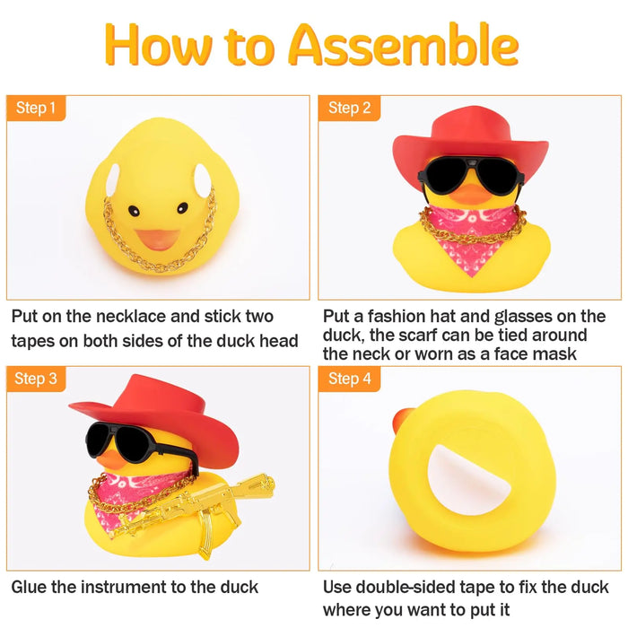 Rubber Duck Car Ornaments for Dashboard Decorations