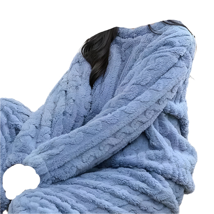 Autumn Women Solid Warm 2 Piece Sets Thicken Velvet Ribbed Fleece Set Pullover And Pants Women Casual Pajama Sets 2024