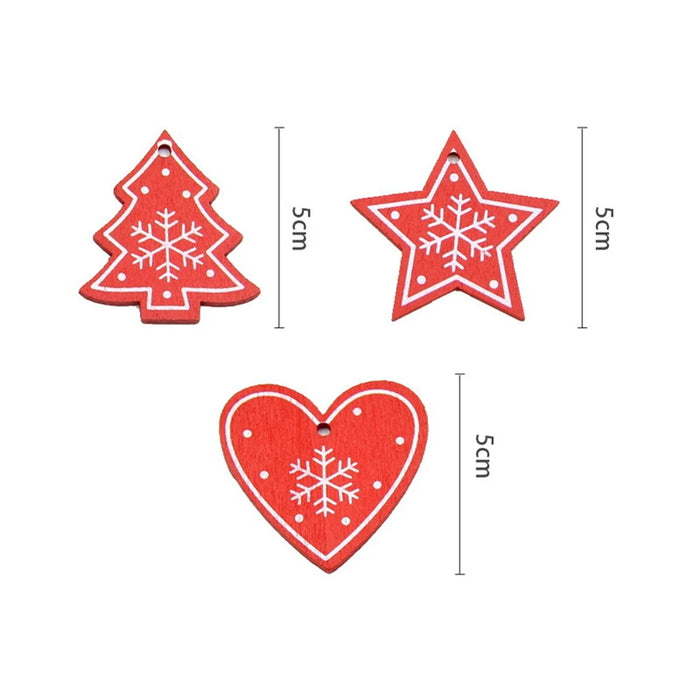 1Pcs Christmas Wooden Ornaments Christmas Tree Hanging Pendants Decoration