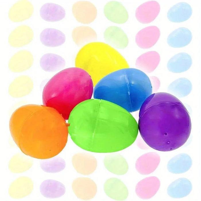 25/50 Pcs 2.25inch Fillable Easter Eggs Colorful Bright Plastic, Perfect for Easter Egg Hunt, Suprise Egg, Easter Hunt