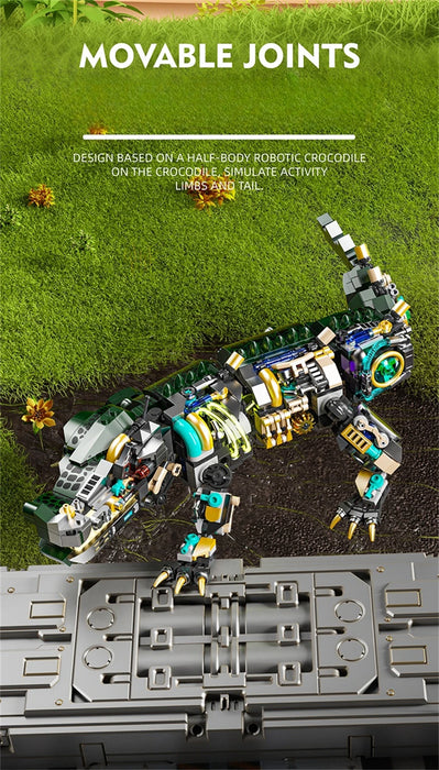 Technical Mechanical Shark Parrot Mantis Frog Manta Ray Sea Animal Light Building Blocks Bricks Model Assembly Toy For Kid Gift