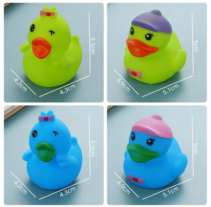 1pcs Yellow Baby Duck Rubber Bath Toys for Toddler