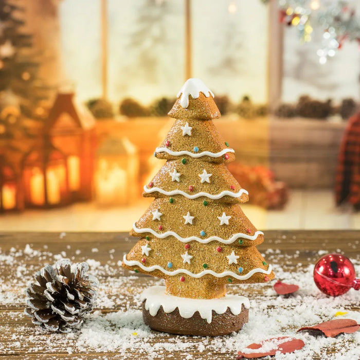 Vilead 15cm Resin Gingerbread Christmas Tree Figurines