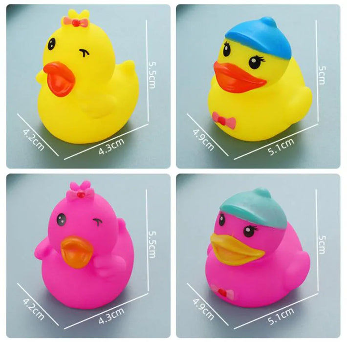 1pcs Yellow Baby Duck Rubber Bath Toys for Toddler