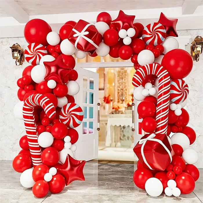 Christmas Balloon Garland Arch Matte Red Balloon