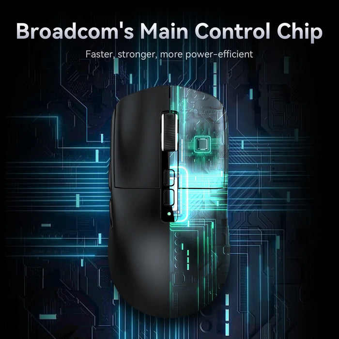 Attack Shark X6 PAW3395 Bluetooth Mouse,Tri-Mode Connection,RGB Touch Magnetic Charging Base