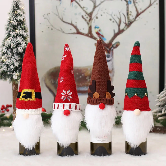 Christmas Wine Bottle Cover Merry Christmas Decorations