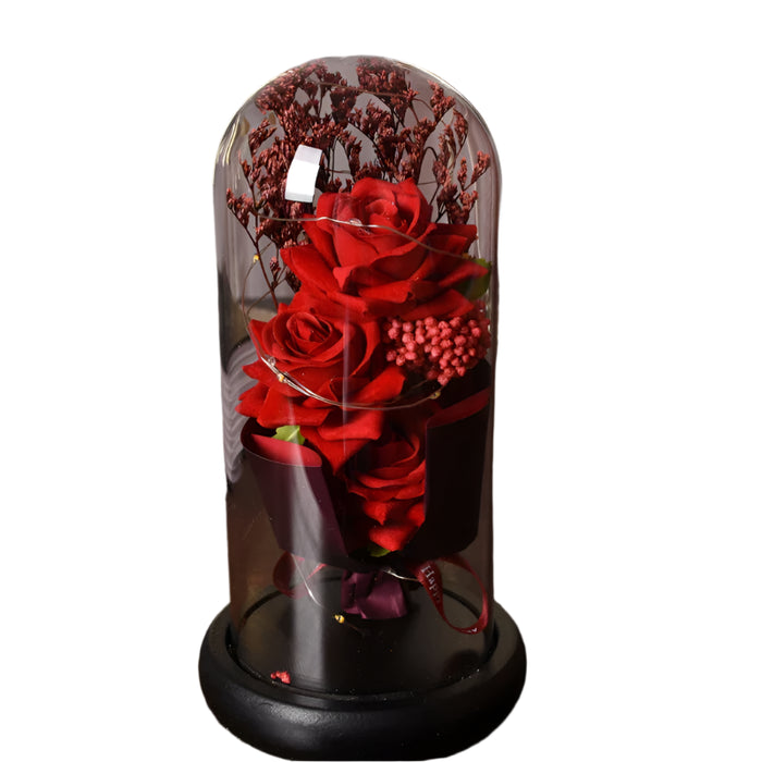 1pc Rose LED Eternal Flower Rose Artificial Flower Christmas Wedding Valentine's Day Birthday Gift Home Decor
