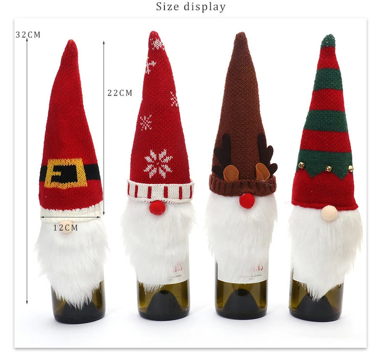 Christmas Wine Bottle Cover Merry Christmas Decorations