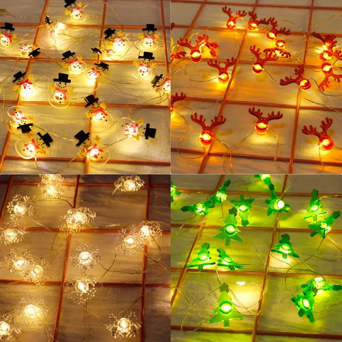 Christmas Santa Claus String Light Garland Xmas Tree Pendant