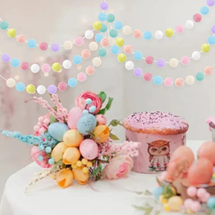 Happy Easter Banner Easter Wreath Easter Eggs Bunny Hanging Swirls Ornaments Indoor Outdoor Spring Easter Themed Party Supplies