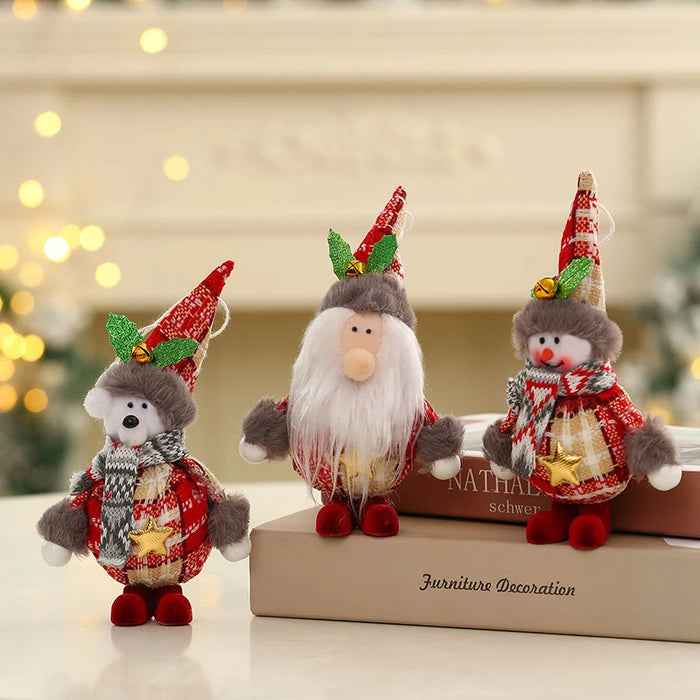 Christmas Santa Snowman Deer Doll Decoration
