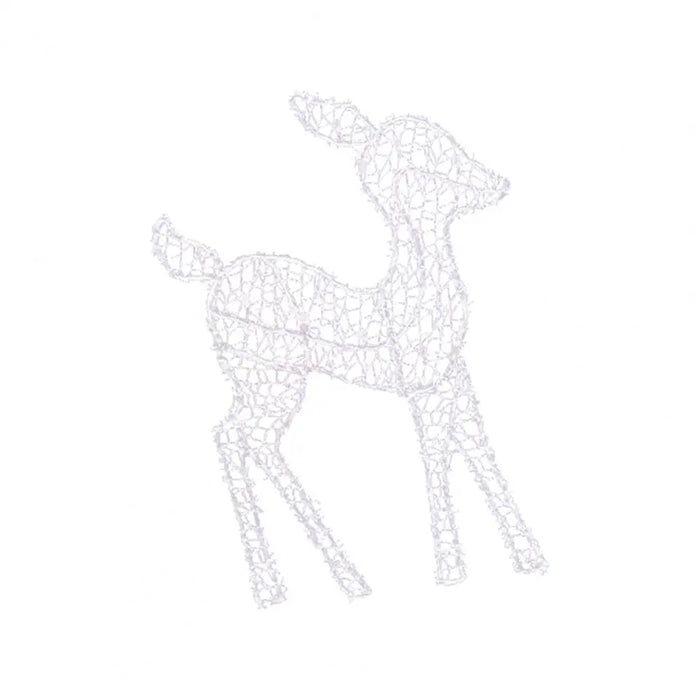 Metal Frame Reindeer Decor Glowing Christmas Deer Ornament Set with Led Lights