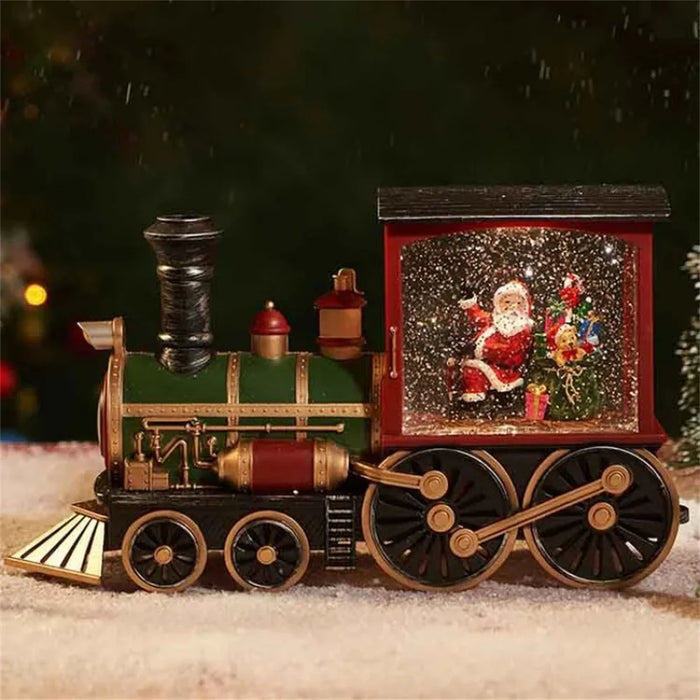 Christmas Gift Train Crystal Ball Ornament Lighting Train