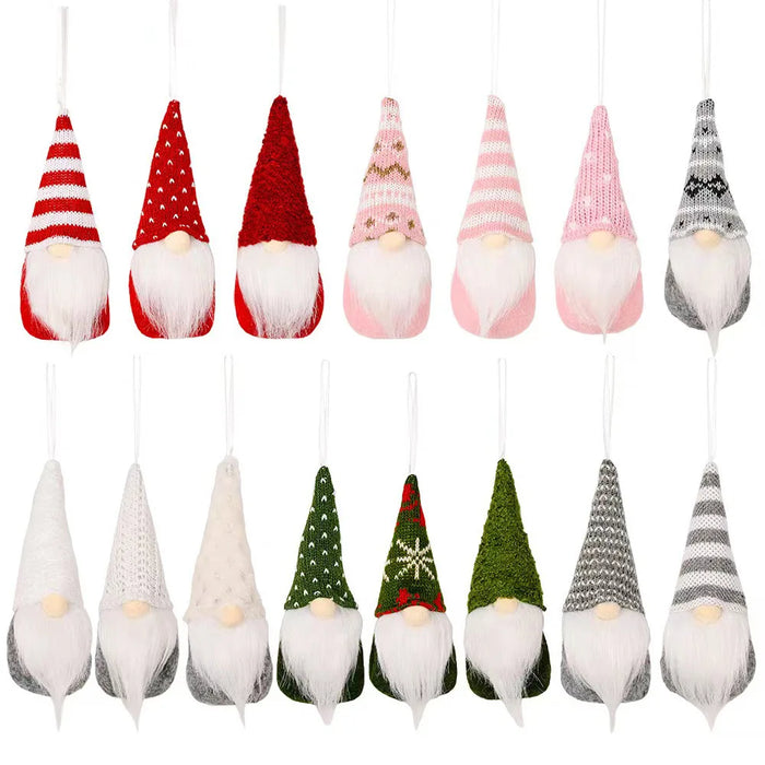 3pc Faceless Doll Knitted Hat Gnome Doll Gifts Xmas Merry Christmas Decorations