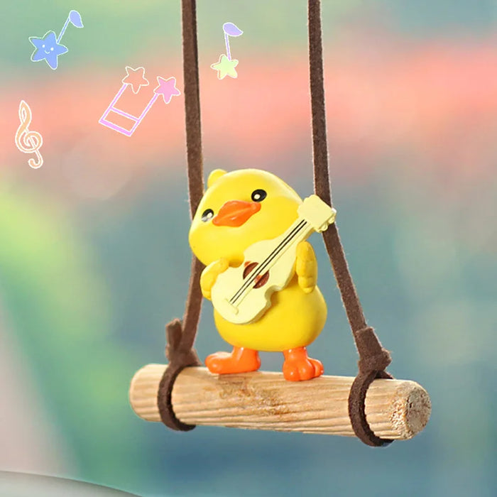 Yellow Swinging Little Duck Interior Car Decoration