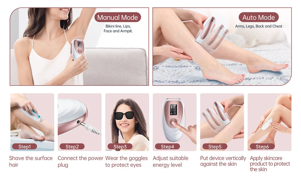 IPL Hair Removal 999900 Flashes Ice Colding Painless Epilator Depilator Full Body Hair Remover For Men Women Home Use