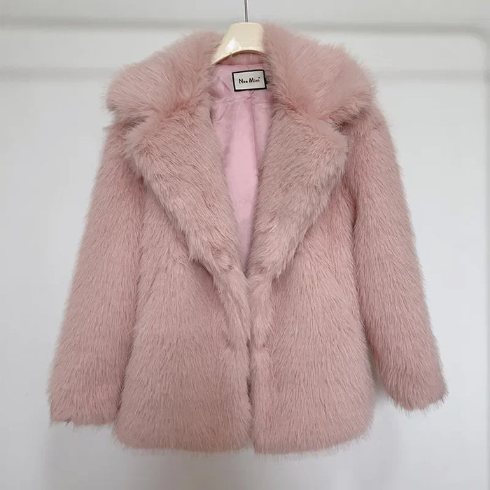 Luxury Brand Eco-coat Exclusive Fluffy Furry Faux Fur