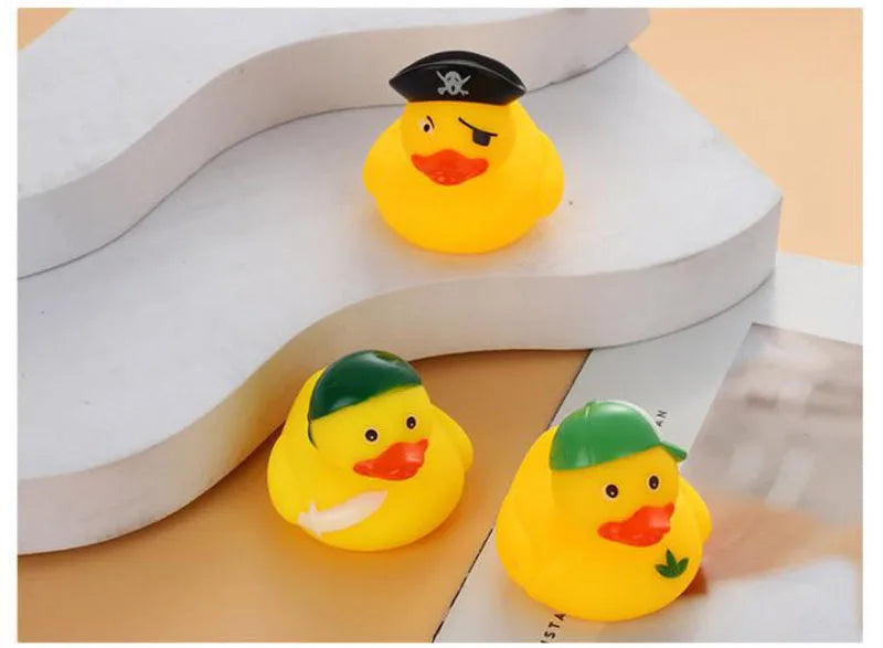 1pcs Yellow Baby Duck Rubber Bath Toys for Toddler
