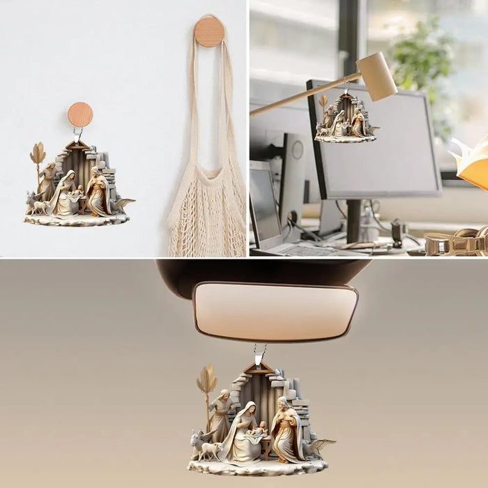 Christmas Nativity Scene Ornaments The Birth Of Jesus Decor Nativity Scene