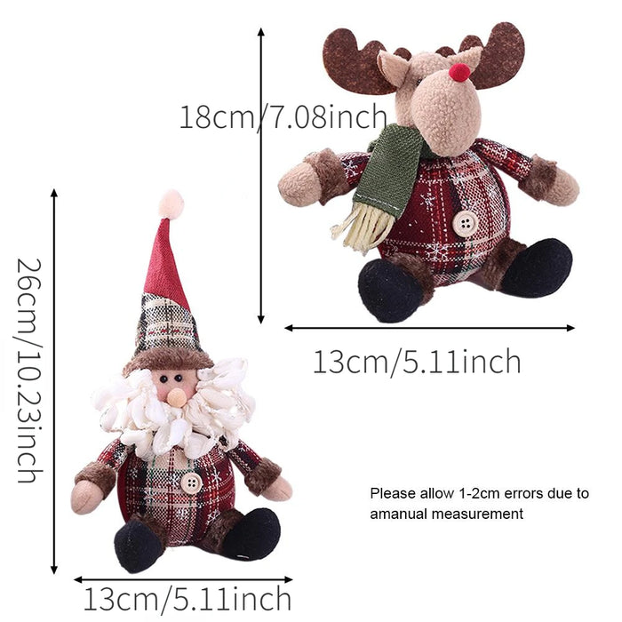 Christmas Santa Snowman Deer Doll Decoration