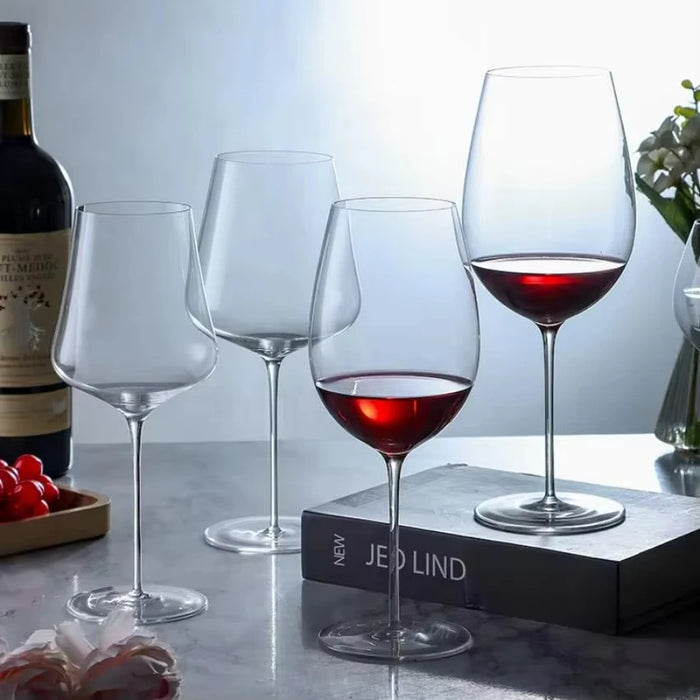 Ultra Thin Crystal Glass Goblet Sensory Oot-bellied Red Wine Glass Home Fine Stick Wine Burgundy Glass