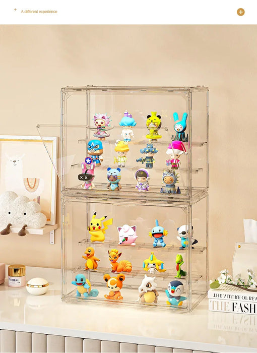 Acrylic Showcase for Collectible Figures and Blind Box Toys, Clear Display Stand