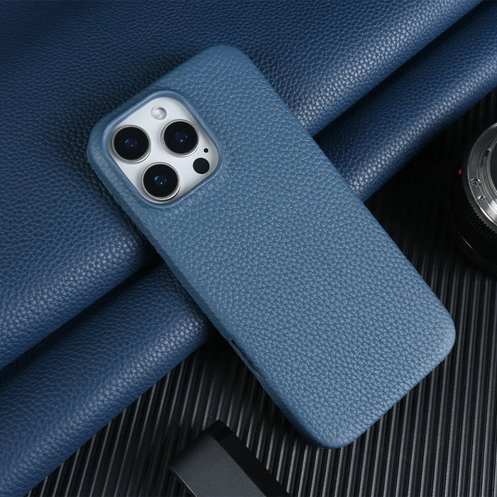 Luxury Magnetic Magsafe Genuine Leather Case For iP 16 Pro Max 15 14 13 12 11 Phone Cases Back Cover