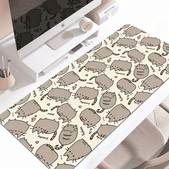 Cute Cartoon Brown Capybara Mouse Pad Large Computer Office Game Table Mats XXL 90x40 Rubber Non-slip Keyboard Mat Long Desk Pad