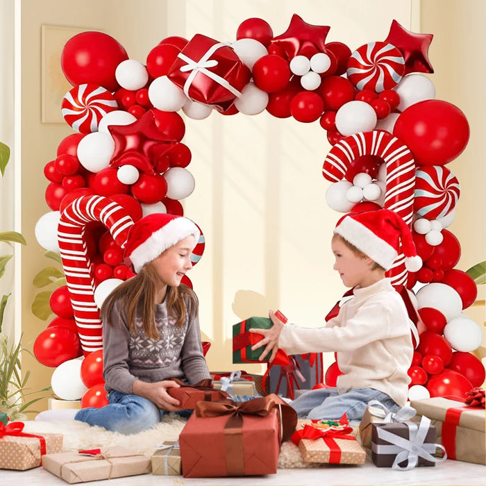 Christmas Balloon Garland Arch Matte Red Balloon