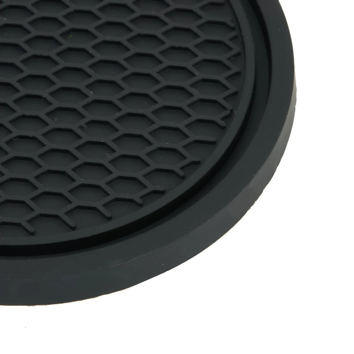 2pcs Black Car Auto Cup Holder Anti Slip Insert Coasters Pads Interior Accessories For Most Cups Accessories