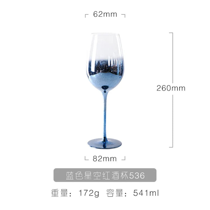 Starry Sky Crystal Glass Tall Wine Glasses Home High-value Light Luxury Internet Celebrity Party Grape Champagne Glasses Set