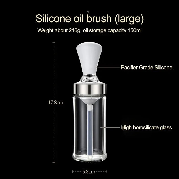 Silicone Oil Brush Bottle Kitchen BBQ Oil Brush Dispenser Not-leaking Barbecue Grill Honey Liquid Baking Pastry Pancake Brush