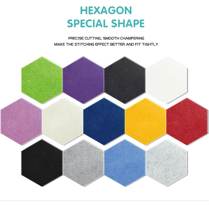12 Pcs Hexagon Polyester Acoustic Panel Sound Proof Soundproofing Wall Panels Wall Decor For Kids Rooms Nursery Office Stickers