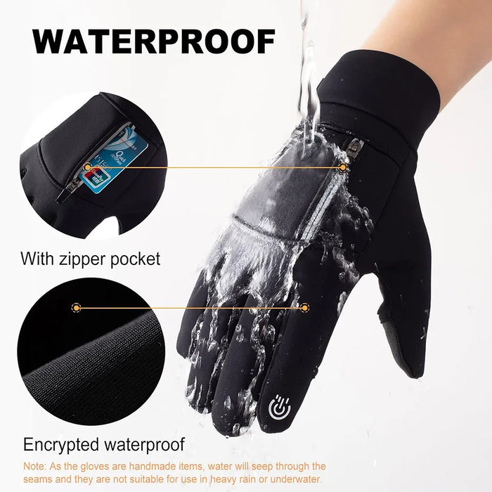 GTUBIKE New Winter Flip Open Two Finger Gloves Warm Touch Screen Gloves Outdoor Windproof Waterproof Cycling Fishing Gloves