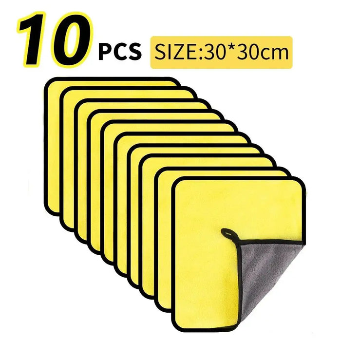 Microfiber Car Cleaning Towel Thicken Soft Drying Cloth Auto Body Washing Towels Double Layer Clean Rags Detailing